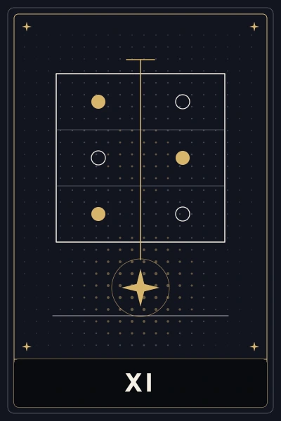 Justice card, numeral XI