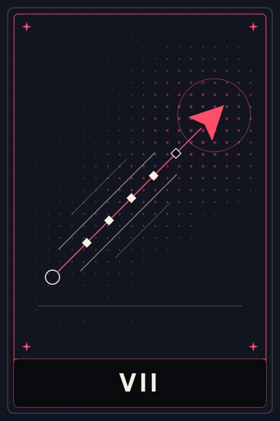 The Chariot card, numeral VII