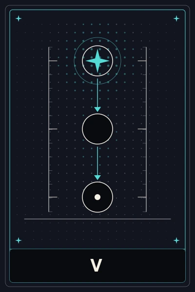 The Hierophant card, numeral V