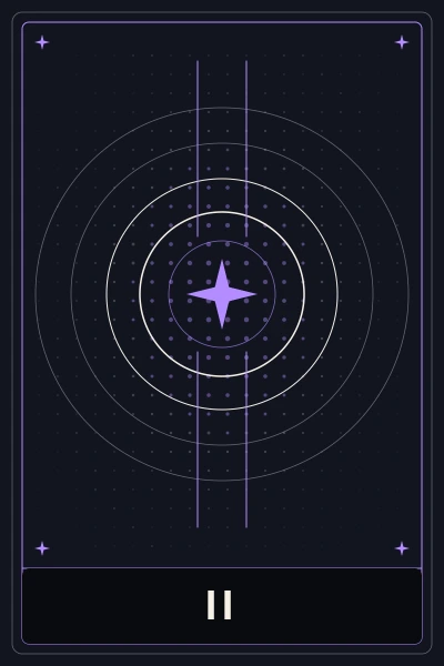 The High Priestess card, numeral II