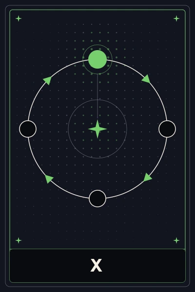 Wheel of Fortune card, numeral X